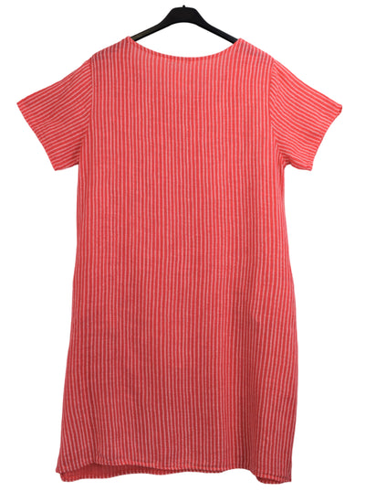 Ladies Italian Lagenlook Lightweight Cotton Stripe Tunic Summer Dress SS24