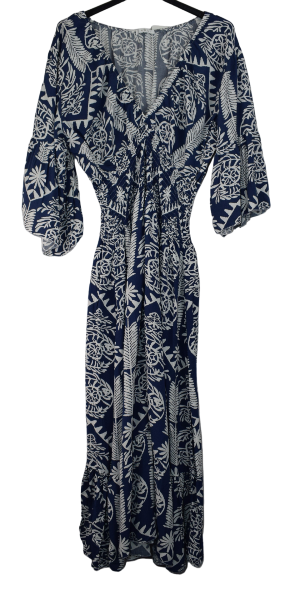 Ladies Italian Lagenlook Quirky Print Flare Sleeve Summer Maxi Dress