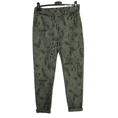 Ladies Italian Snake Print Magic Trousers