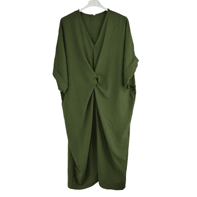 Ladies Italian Lagenlook Twist Knot Front Dress