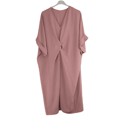 Ladies Italian Lagenlook Twist Knot Front Dress