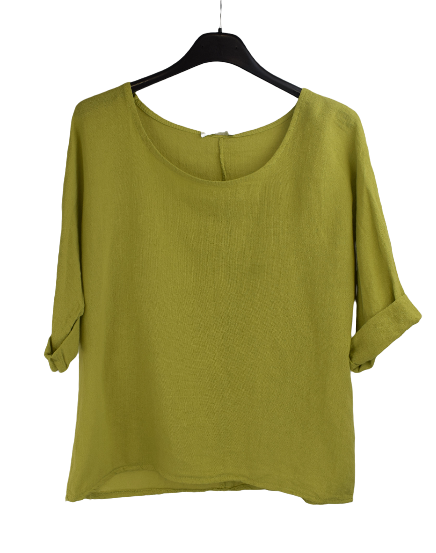 Ladies Italian Lightweight Scoop Neck Summer Short Crop Top