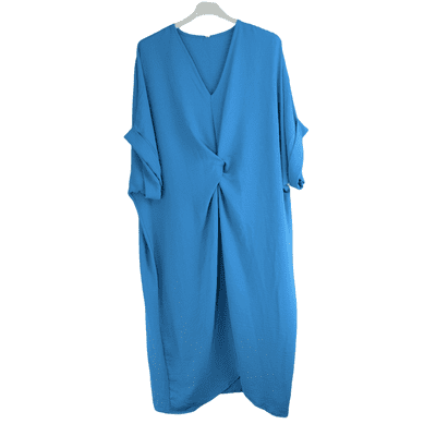 Ladies Italian Lagenlook Twist Knot Front Dress