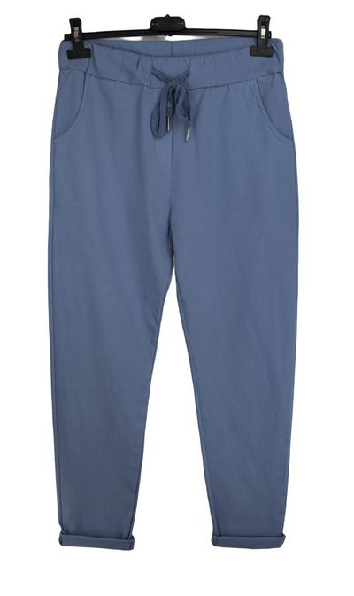 Ladies Italian lagenlook Plain Stretchy Magic Trousers