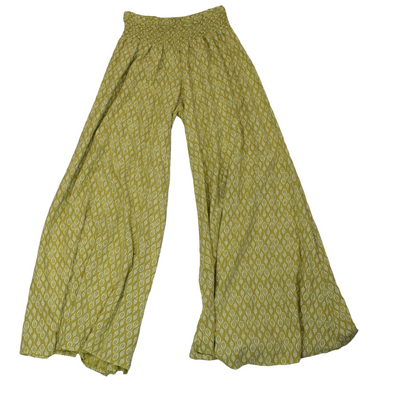 Ladies Leaf Print Wide Leg Trousers Palazzo Culottes