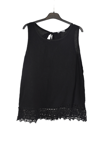 Ladies Sleeveless Italian Crochet Hem Vest Top
