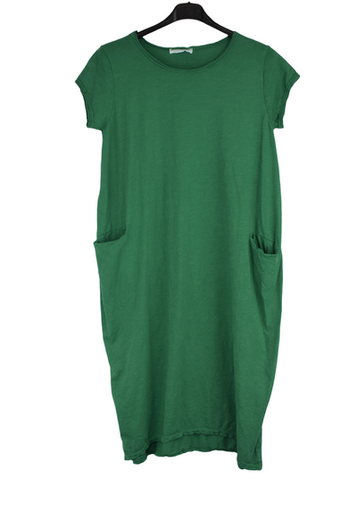 Ladies Italian Cotton Jersey Stretch Tunic Dress with Pockets