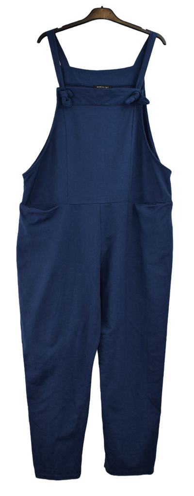 Ladies Italian Lagenlook Plain All-in-One Dungarees Jumpsuit