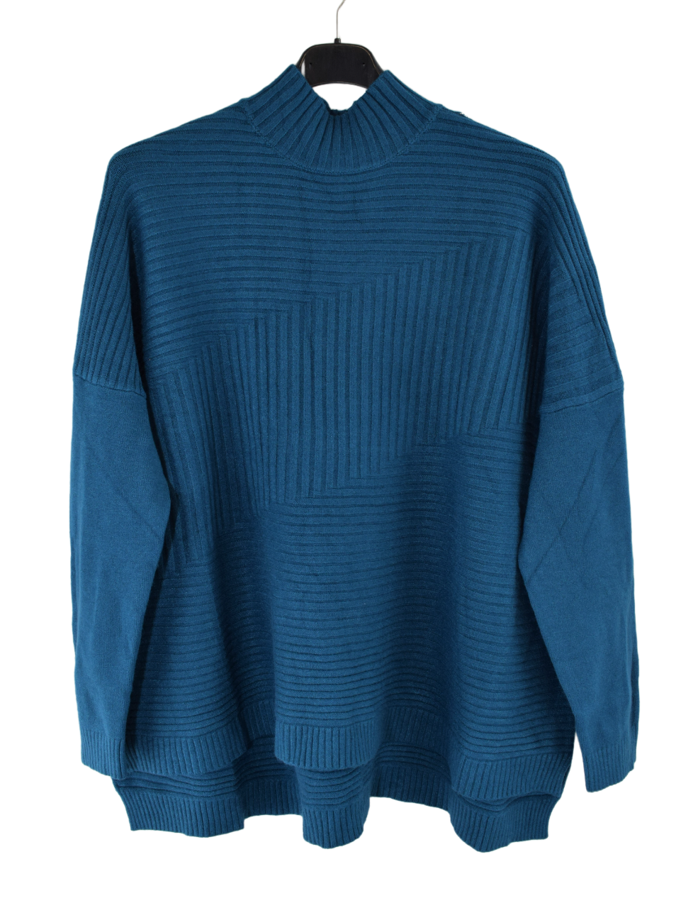 Ladies Italian Ribbed Design High Neck Jumper