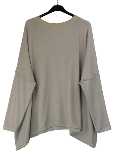 Ladies Italian Lagenlook Boxy Oversized Glittery Love Heart Top