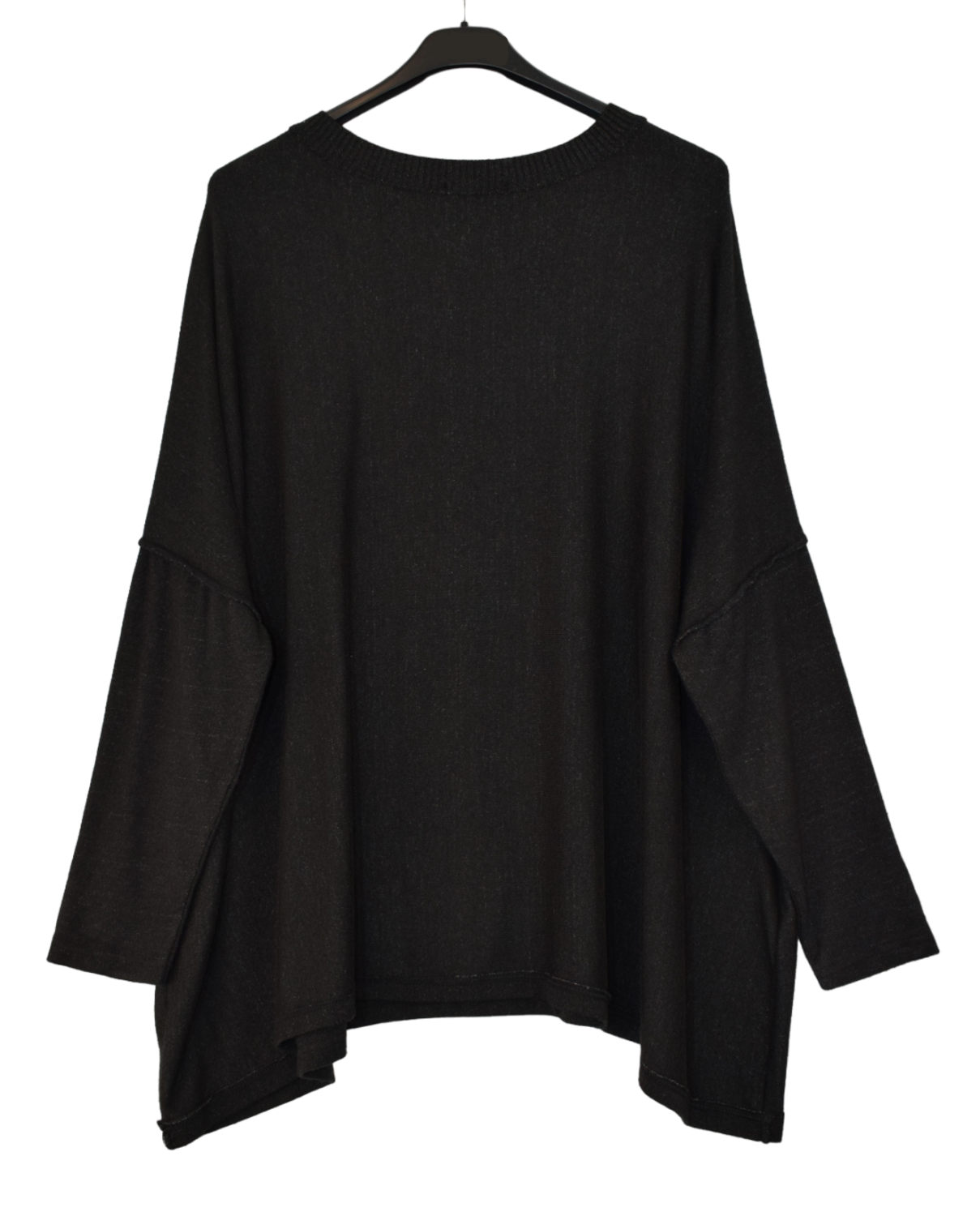 Ladies Italian Lagenlook Boxy Oversized Glittery Love Heart Top