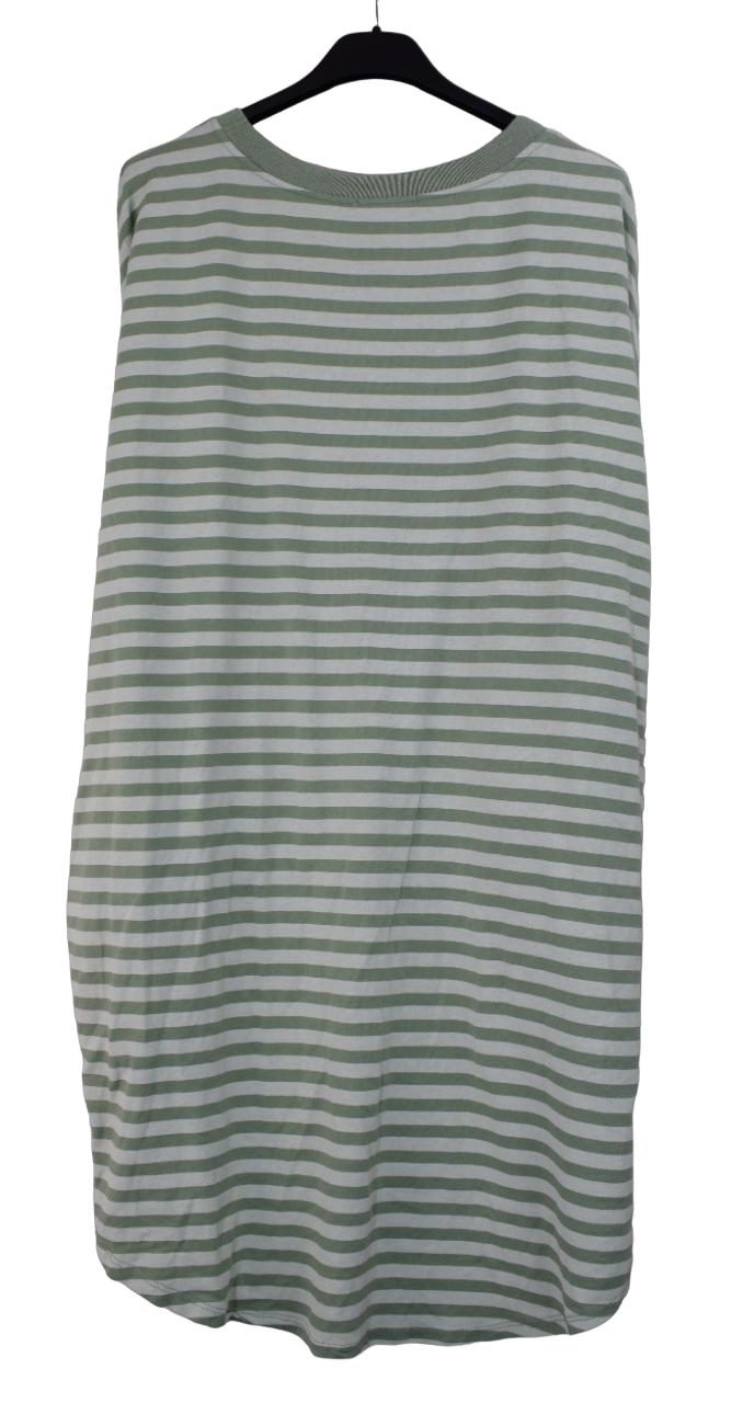 New Ladies Italian Lagenlook Love Heart Stripe Tunic Top