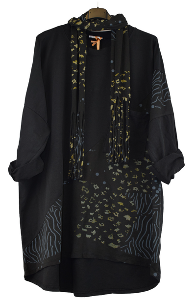 Ladies Italian Printed Tunic & Scarf Set