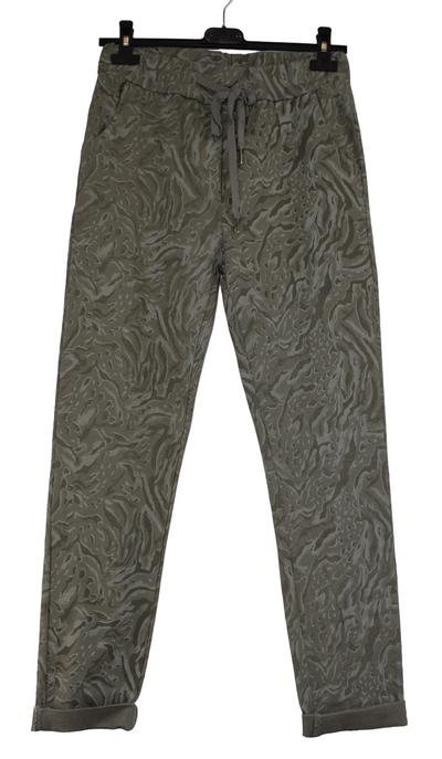 Ladies Italian Marble Print Magic Trousers