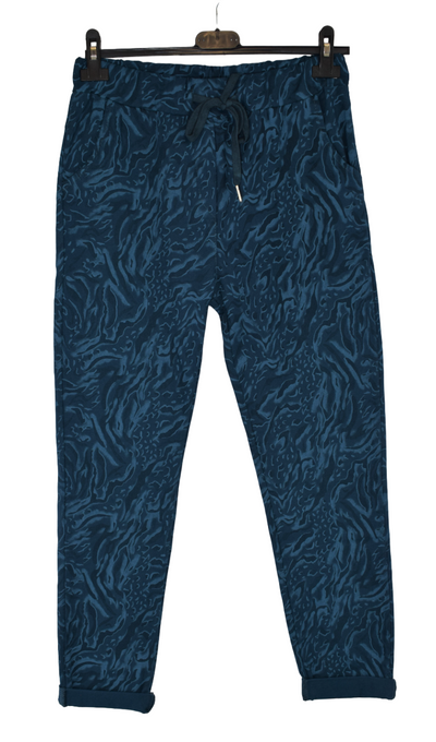 Ladies Italian Marble Print Magic Trousers